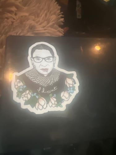Customer photo review of Ruth Bader Ginsburg Sticker