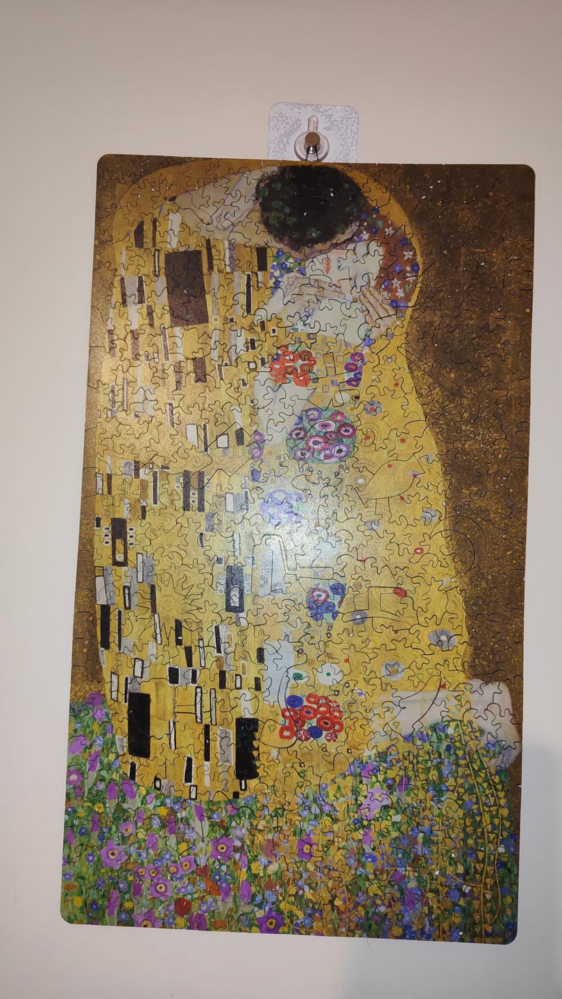 Customer photo review of The Kiss by Gustav Klimt - Ahşap Puzzle