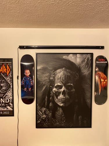 Customer photo review of Native Skull Warrior - black and white