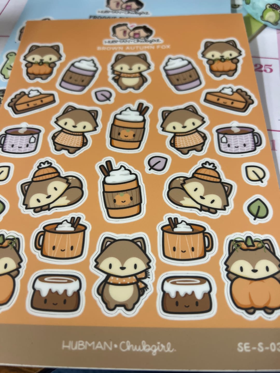 Customer photo review of Brown Fox Sticker Sheet