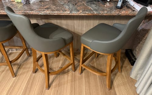 Customer photo review of Rectangular Felt Silicone Chair Leg Protectors | Extra-Durable Chair Floor Protectors