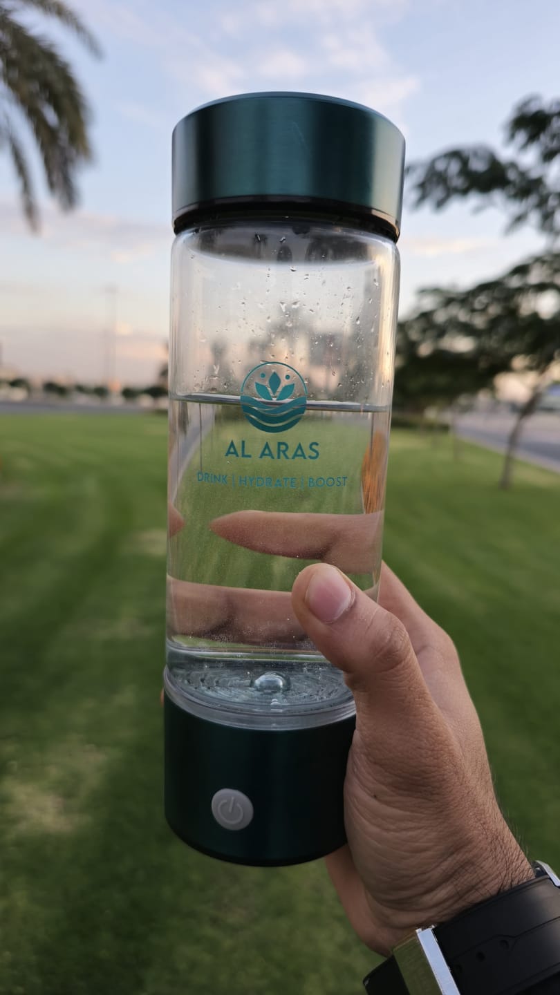 Customer photo review of AlAras™- Hydrogen Water Bottle - Free Gift Box - Free eBook