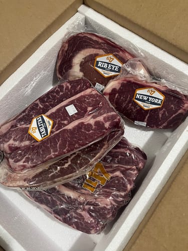 Reseña con foto de un cliente sobre Kit Carne Asada