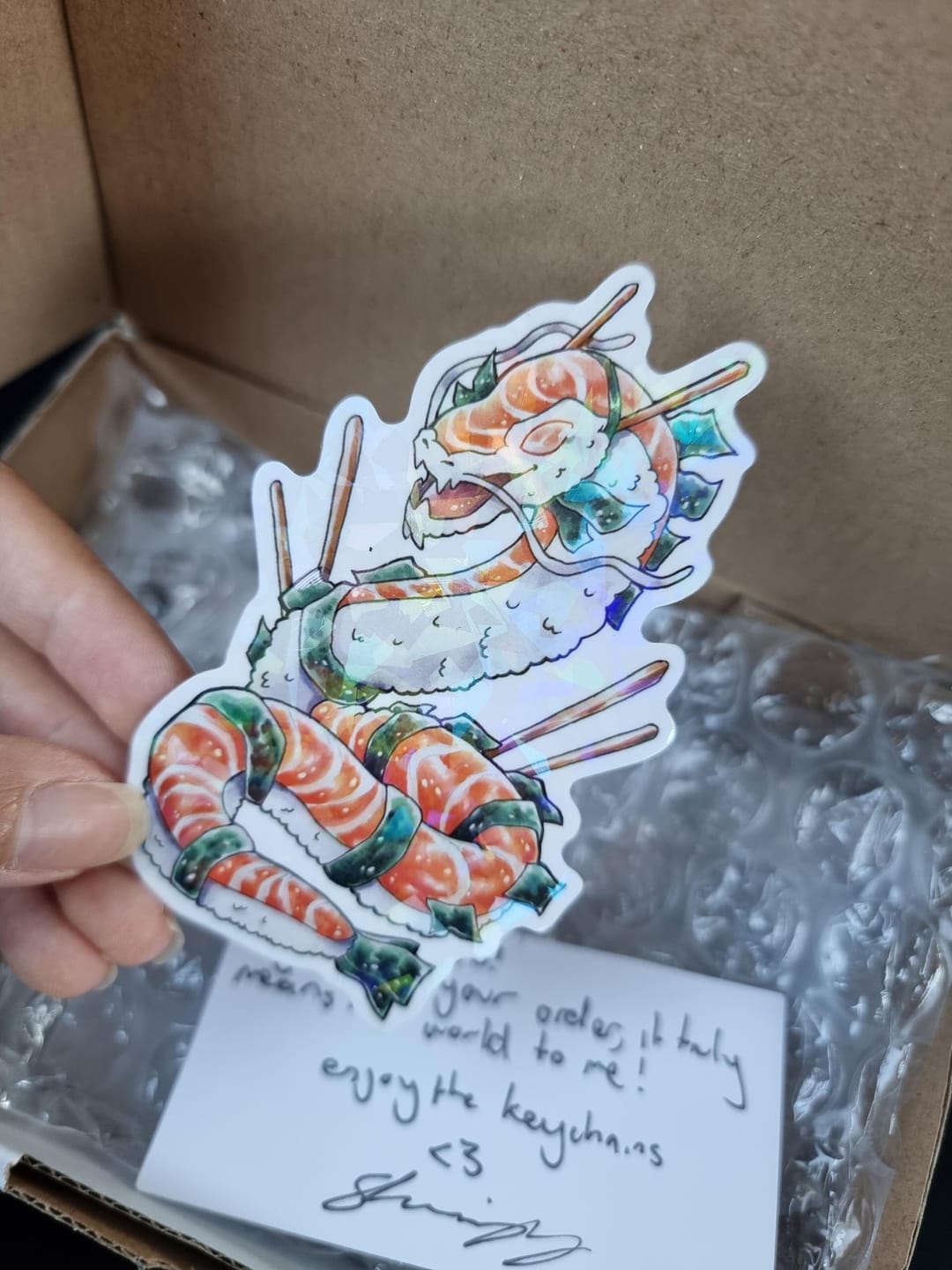 Customer photo review of LIMITED: SUSHI TRIO KEYCHAIN
