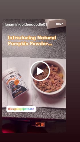 Customer video review of Pumpkin Powder Supplement for Dogs (200g)