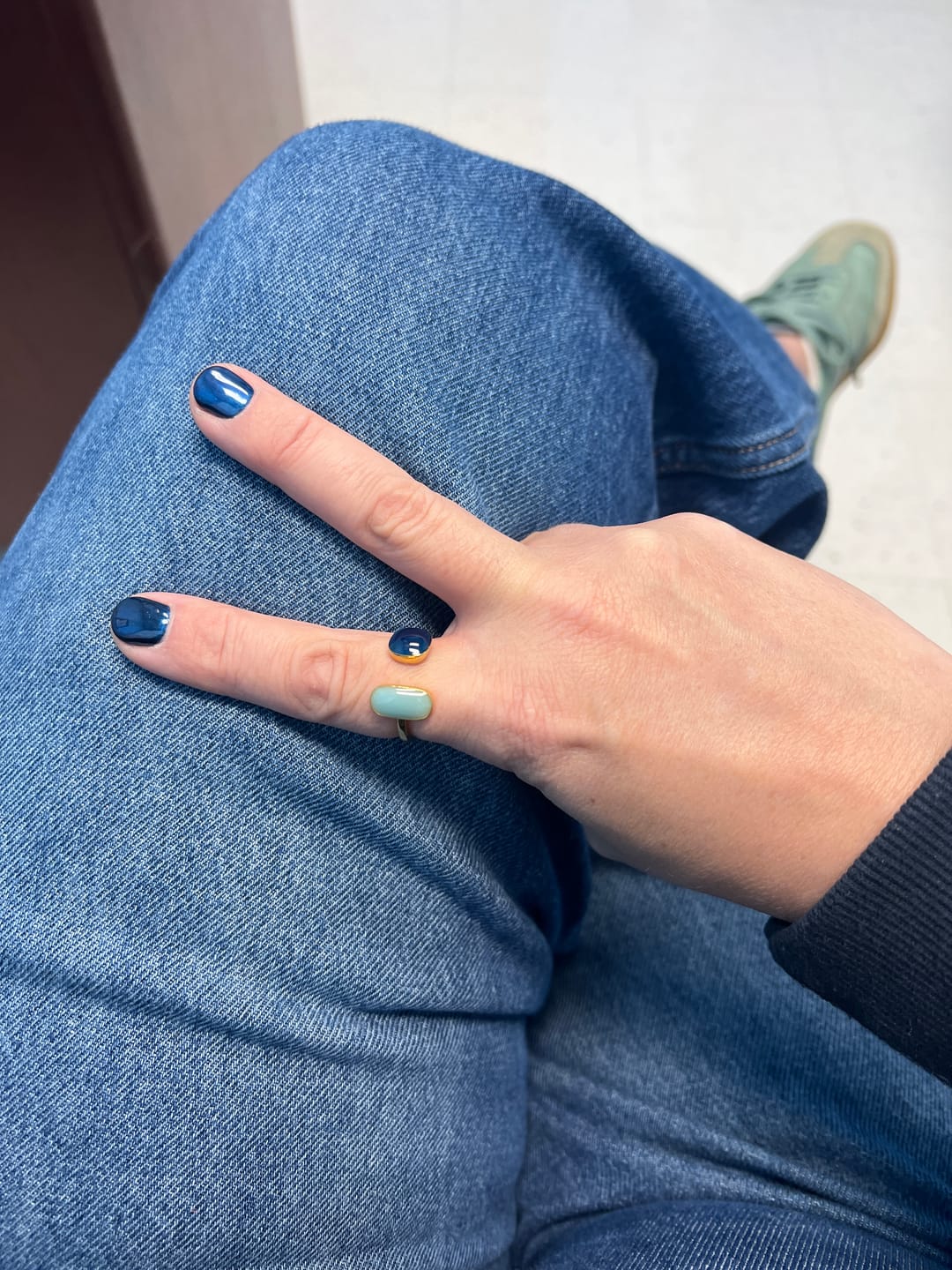 Customer photo review of Aquamarine Wrap Ring