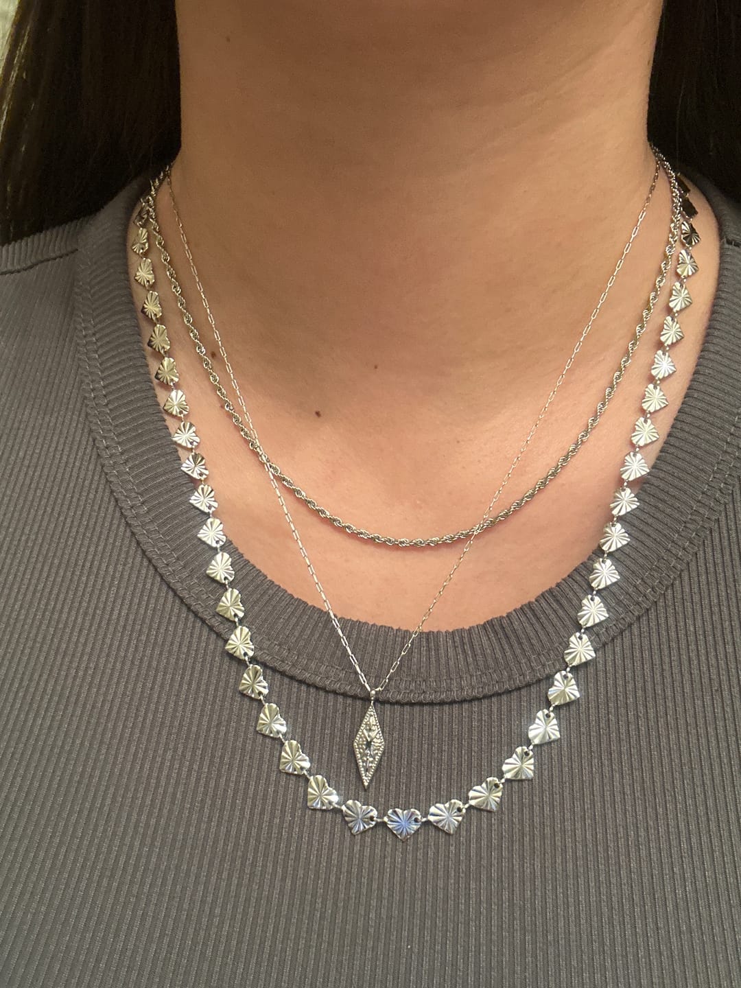 Customer photo review of Starlight Heart Chain Necklace