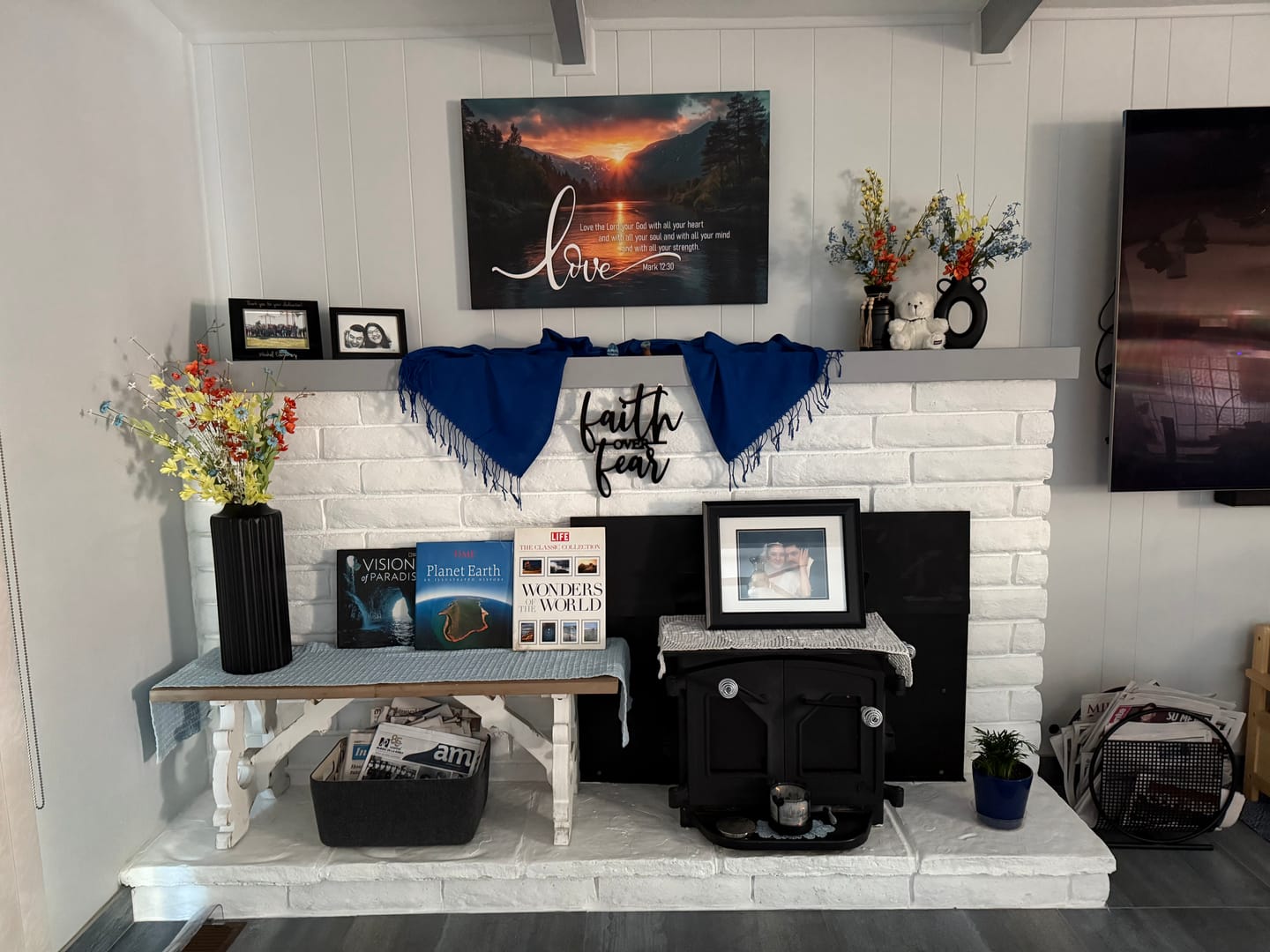 Customer photo review of Mark 12:30 Love The Lord Your God With All Your Heart Wall Art Canvas