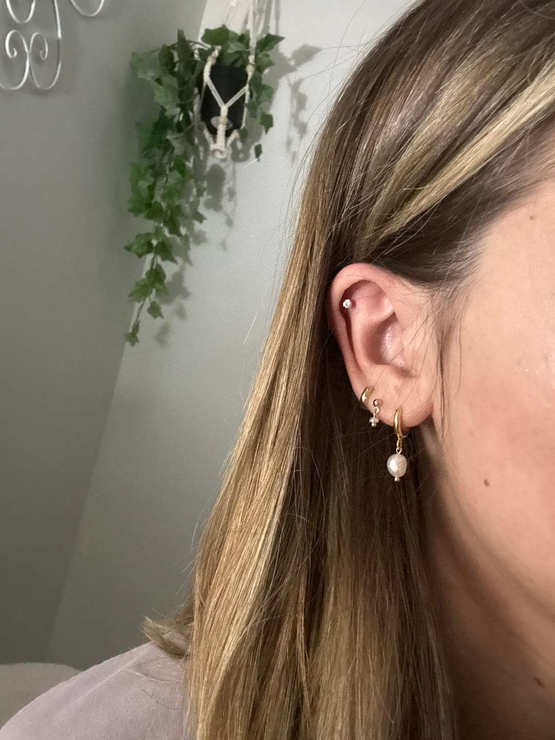 Customer photo review of Bar Earrings Set