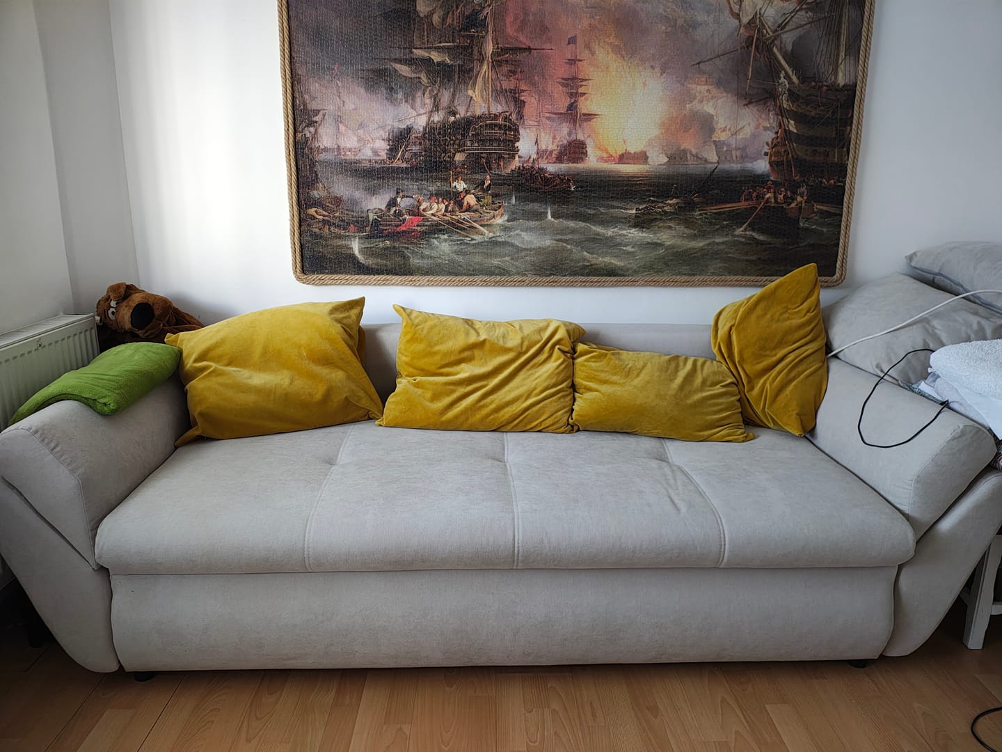 Customer photo review of Canapea extensibilă dumonde cu ladă de depozitare si sezut confortabil din spuma HR, Loana Bej 250x100 cm