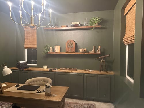 Customer photo review of Rustic Floating Shelves