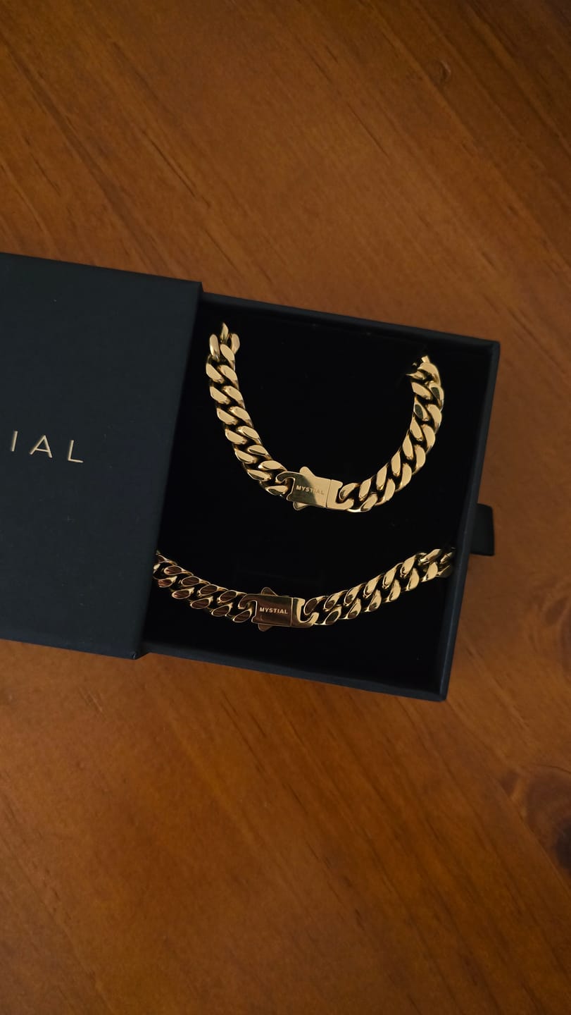Customer photo review of CUBAN SET (GOLD) 7MM