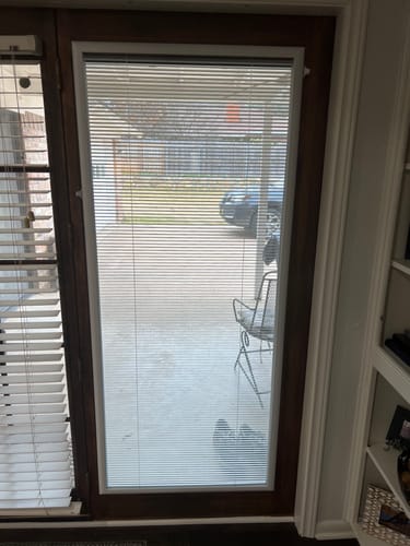Customer photo review of ODL Add On Blinds for Flush Frame Doors - 27" x 66"