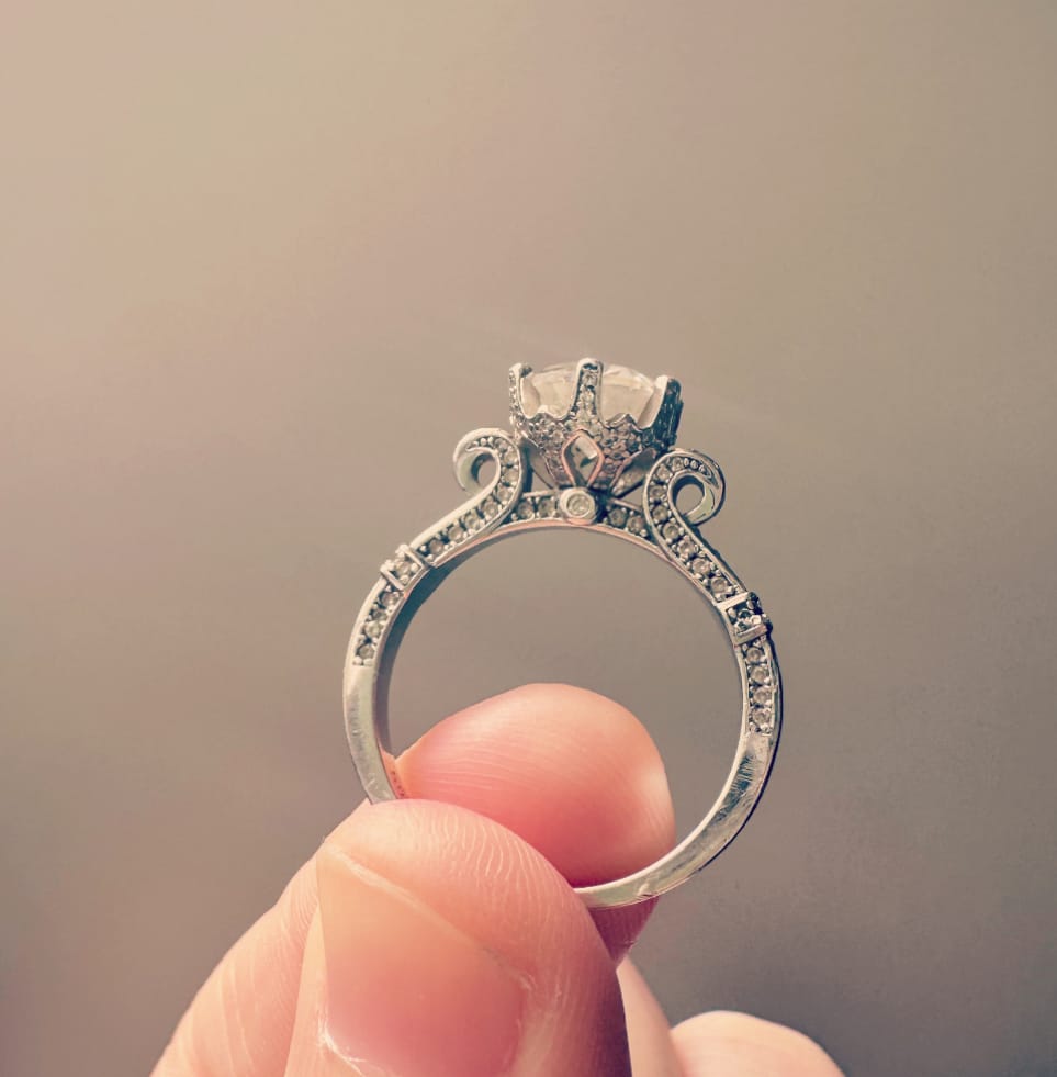 Customer photo review of S925 Moissanite 1.0~2.0 Carat Engagement Ring Promise Ring For Women