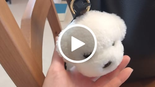 Customer video review of Moelleux プードルのバッグチャーム