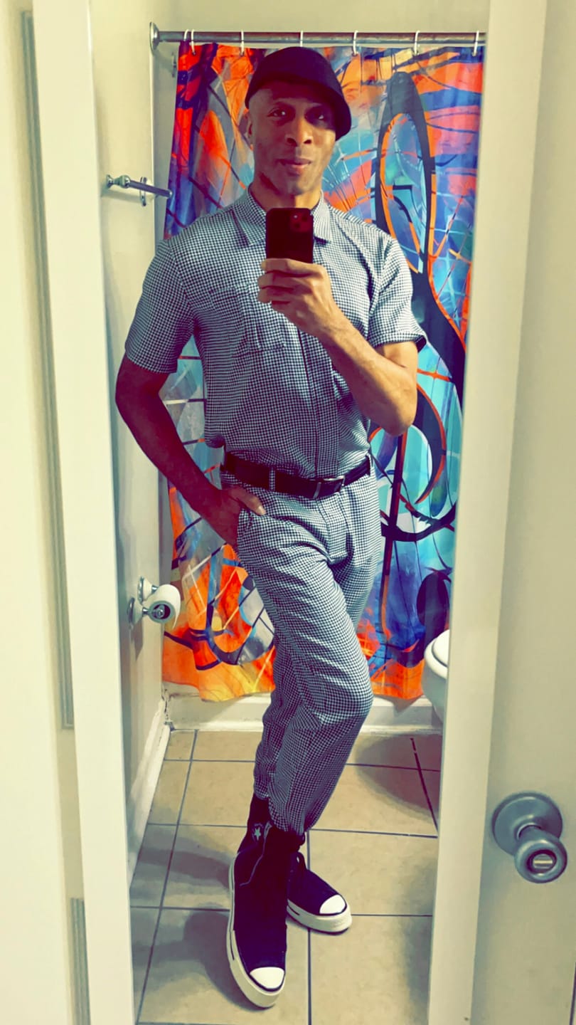 Customer photo review of Houndstooth Jumpsuit LUXE Collection