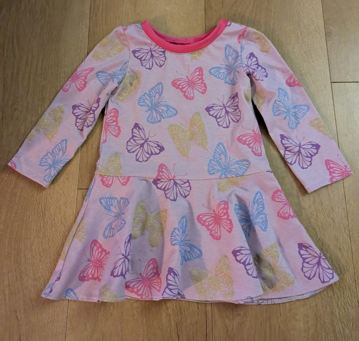 Customer photo review of Glitter Butterflies Melange Cotton Jersey Fabric