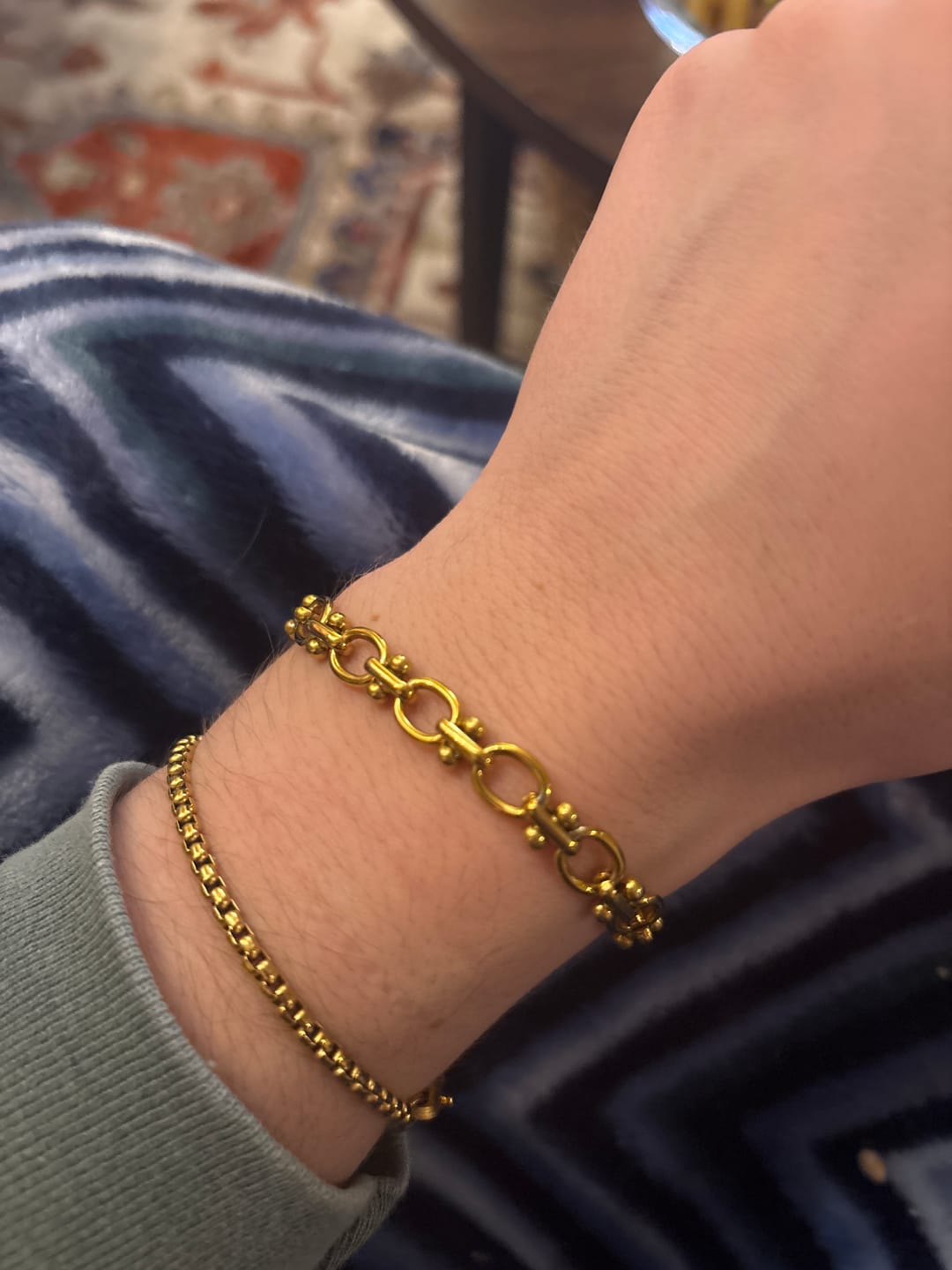 Customer photo review of Gold Link Chain Bracelet