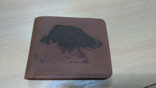 Customer photo review of Іменні жіночі гаманці з натуральної шкіри, гравіюванням по фото