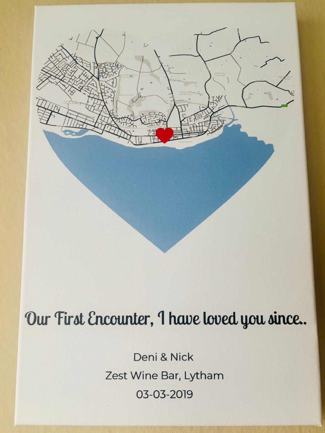 Customer photo review of Where it all began - Personalised Poster