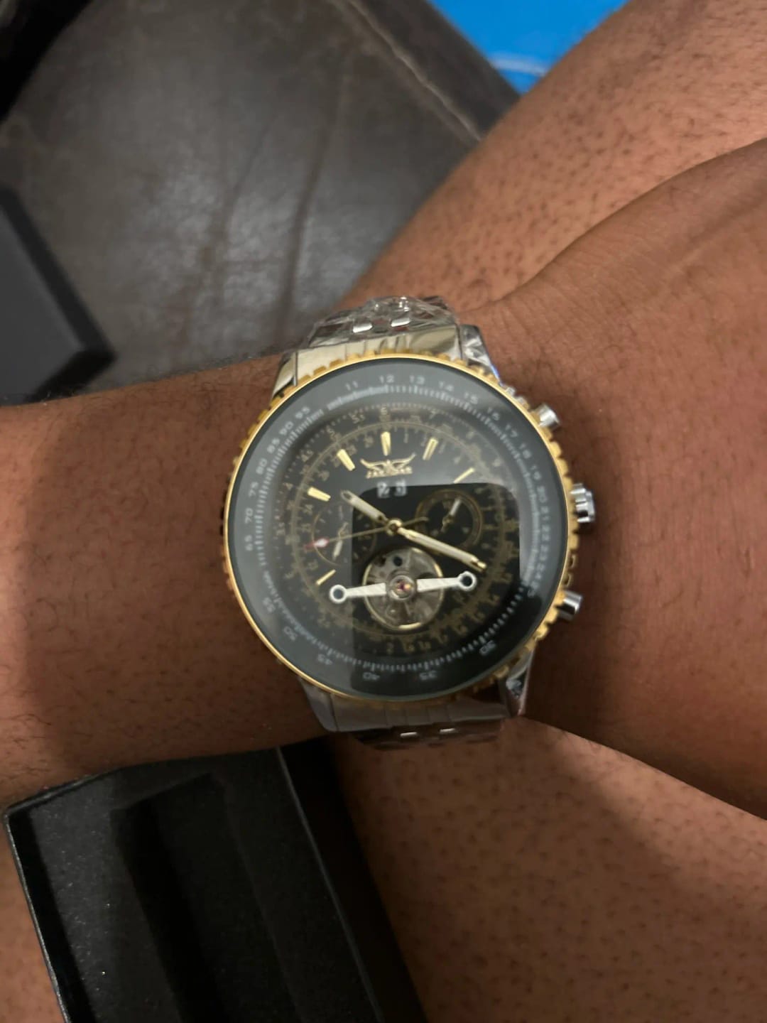 Customer photo review of Skeleton Tourbillon Watch Automatic Multifunction Dial — Black | KIMLUD