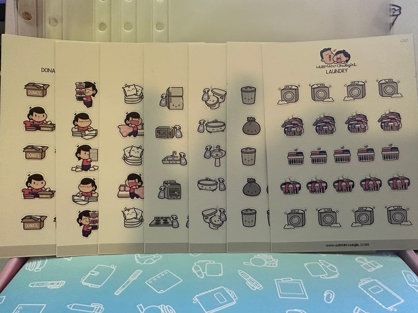 Customer photo review of Trash Day Planner Stickers