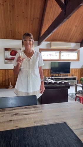 Customer photo review of Tansey Top in Cream