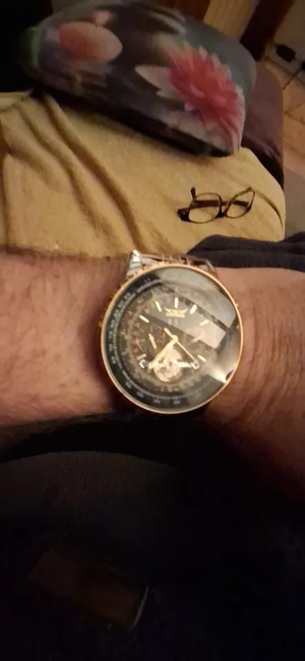 Customer photo review of Skeleton Tourbillon Watch Automatic Multifunction Dial — Black | KIMLUD