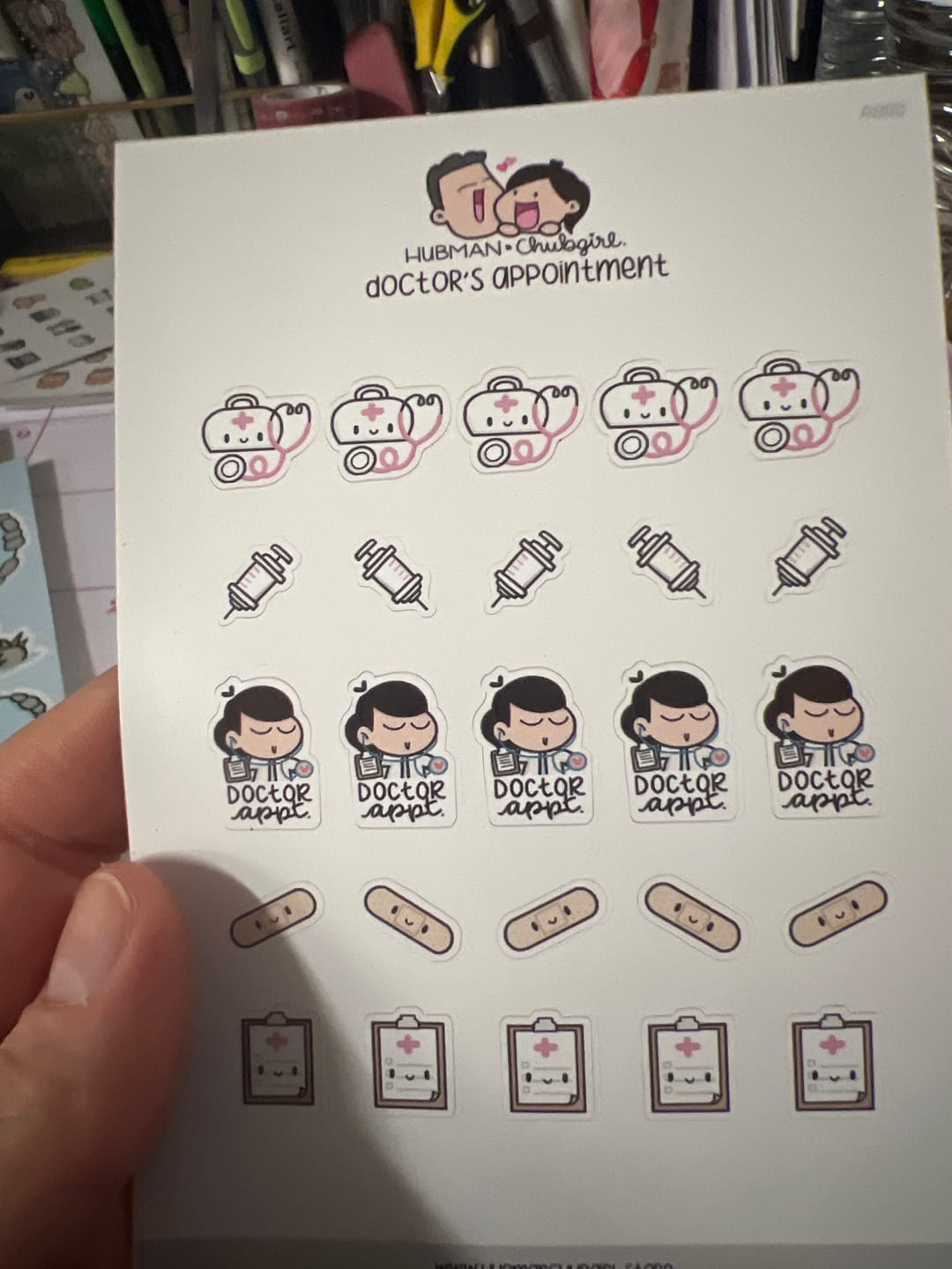 Customer photo review of Doctor's Appointment Planner Stickers