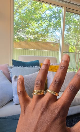 Customer photo review of Hollow Dome Ring in 9ct Yellow Gold