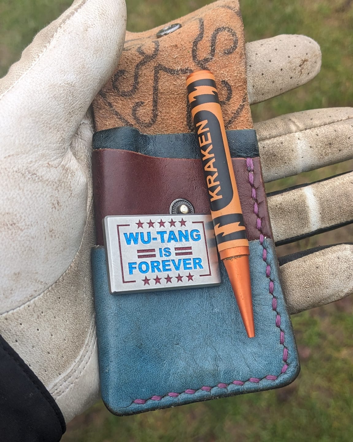 Customer photo review of Beaten to a Pulp - Orange Crayon Divot Tool