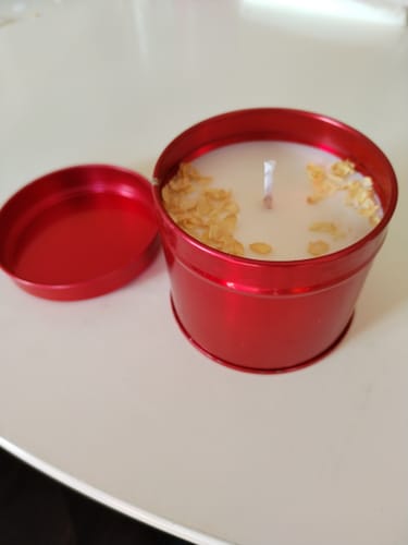 Customer photo review of Tarro con tapa de color Rojo