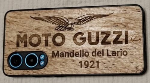 Customer photo review of Wooden Phone Case with Custom Logo Engraving