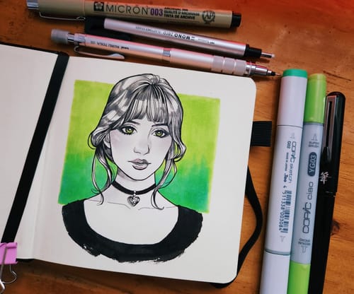 Customer photo review of Sakura Sketch Note Book - Sketchbook Papel Blanco Crema 12 x 12 cm 80 Hojas
