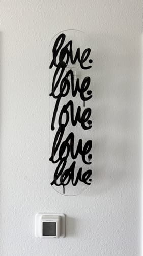 Customer photo review of "LOVE" ACRYLIC SKATEBOARD