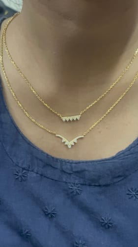 Customer photo review of Golden Glow Layered Necklace