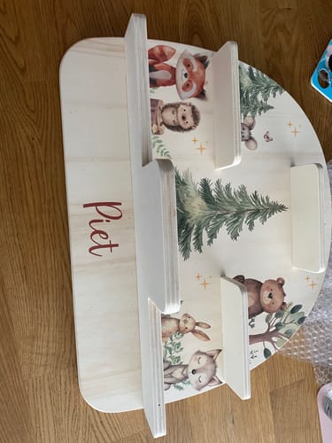 Customer photo review of Tonieregal aus Holz, personalisiert fröhliche Waldtiere