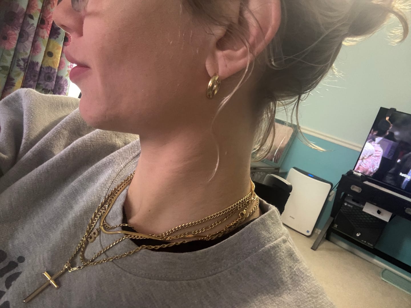 Customer photo review of Chunky Endless Hoops