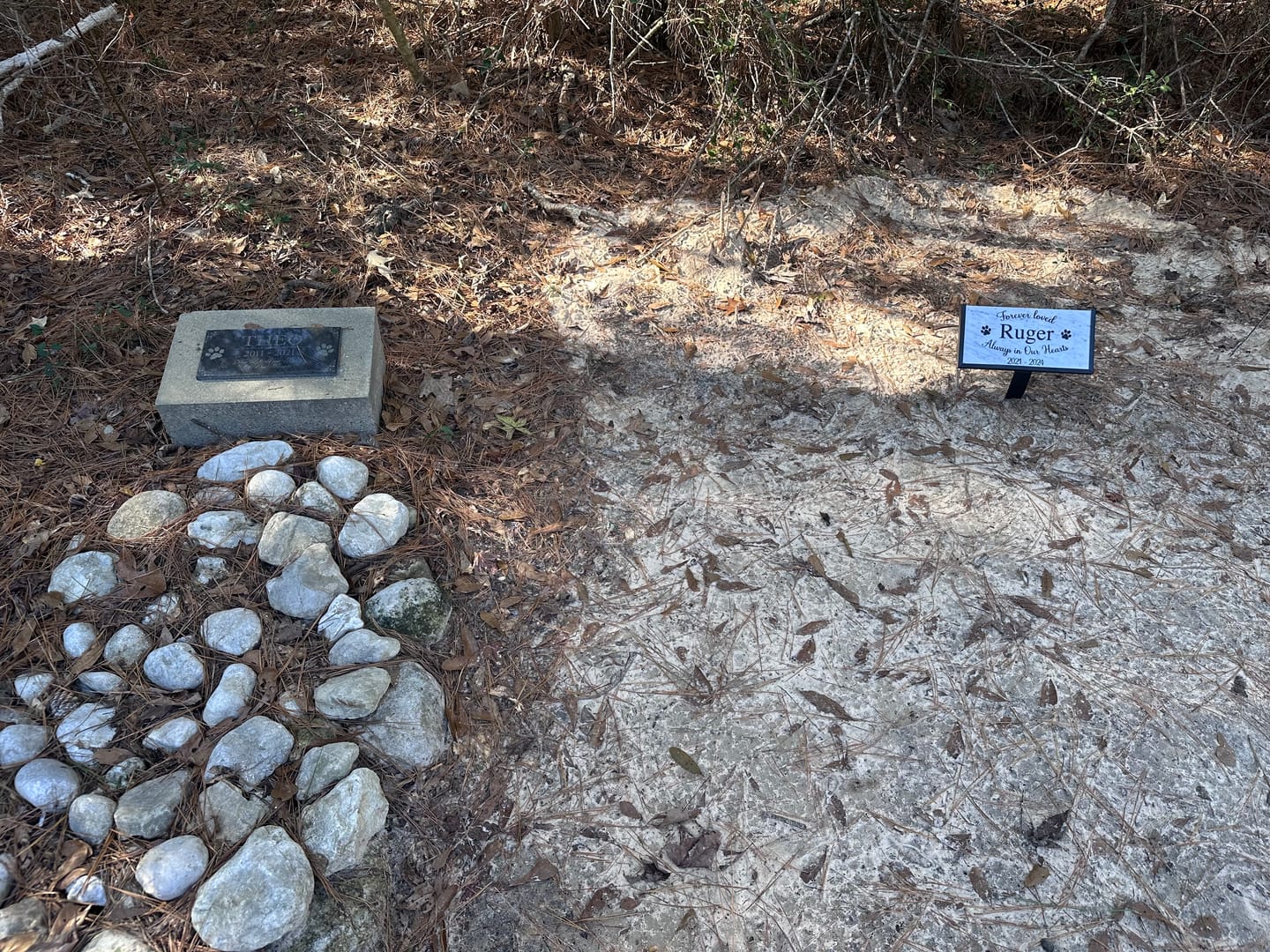 Customer photo review of Grave Marker, Pet headstones, Custom Outdoor Engraved Pet Stone In Loving Memory