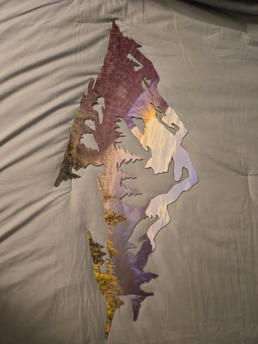 Customer photo review of Yosemite Mountain Range View - Metal Wall Art