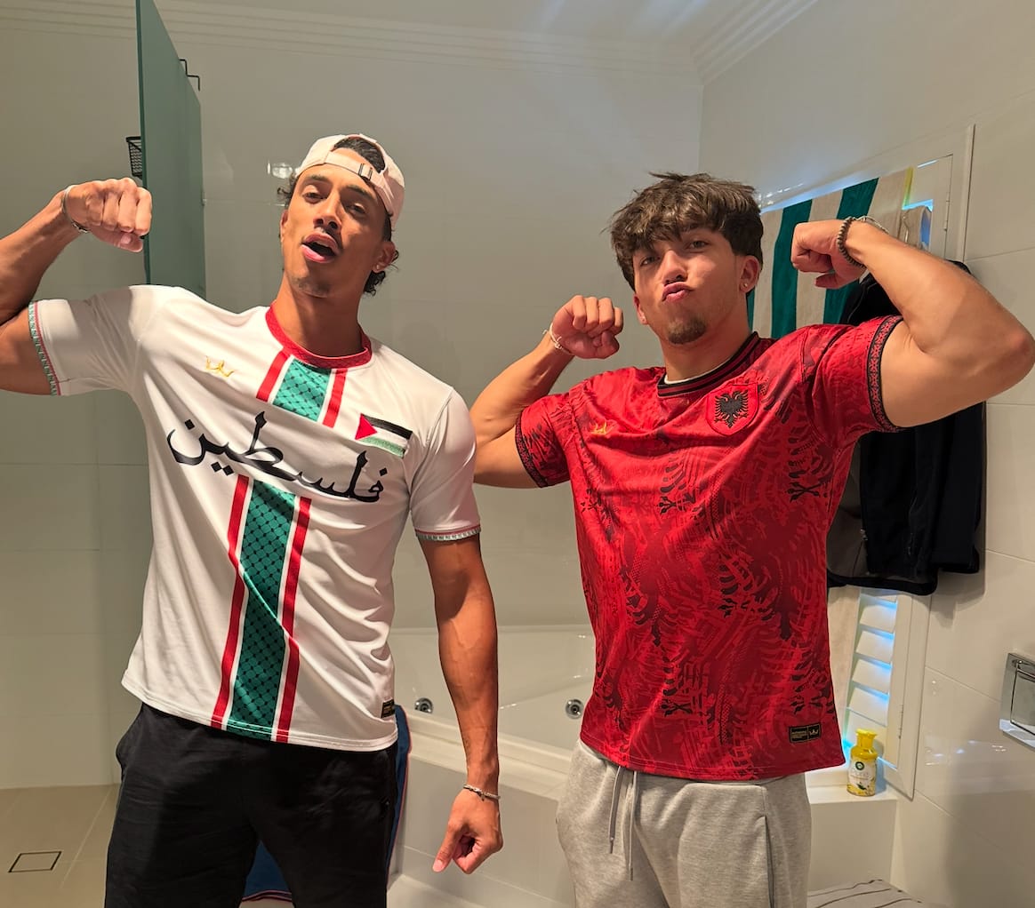 Customer photo review of Palestine Custom Football Jersey