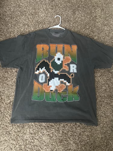Customer photo review of "Run or Duck" Vintage T-Shirt