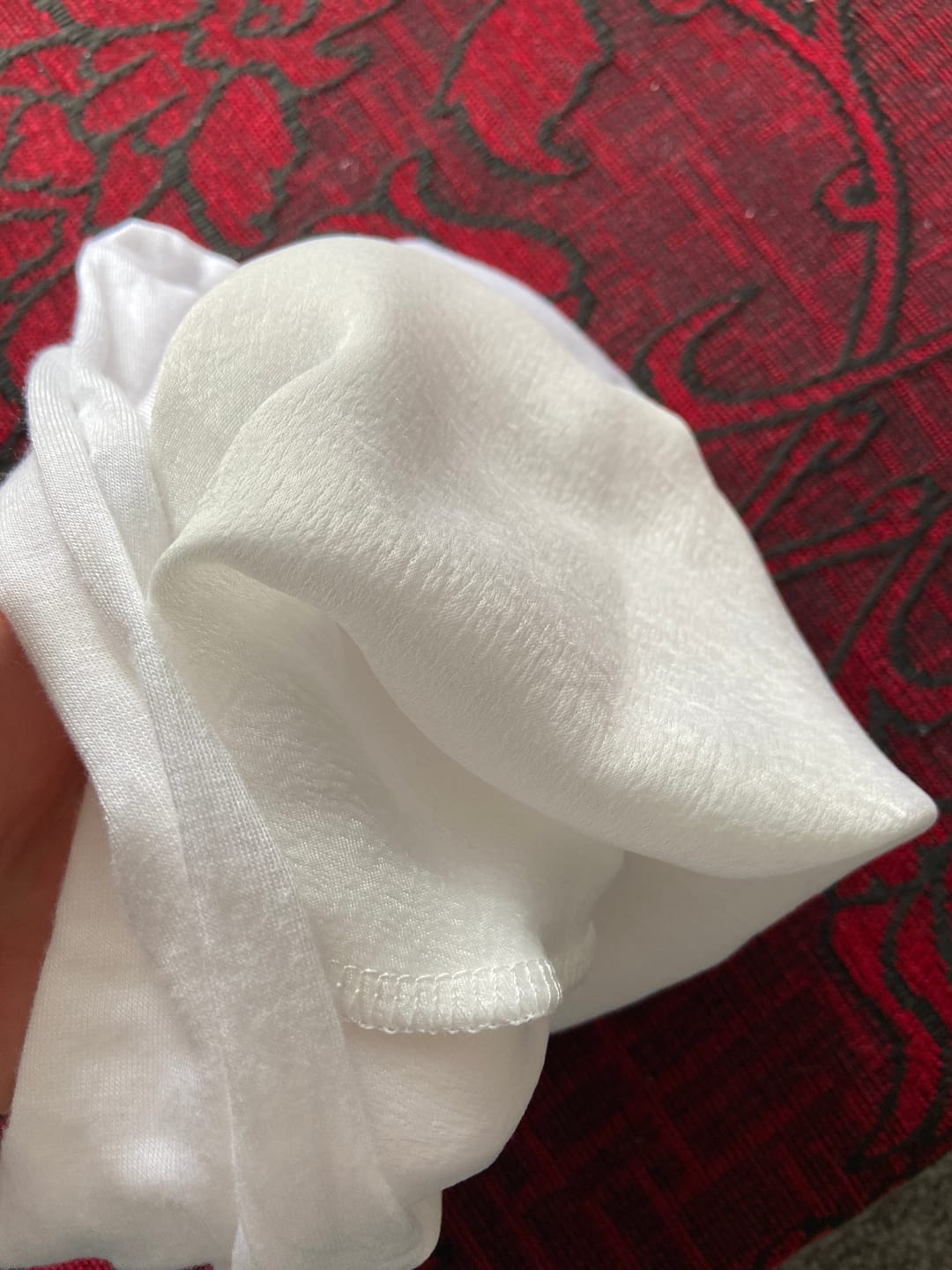 Customer photo review of Silk Hijab Cap - White