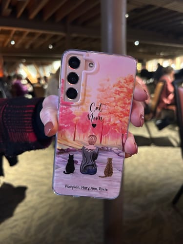 Customer photo review of Together with my pet - Personalized Phone Case