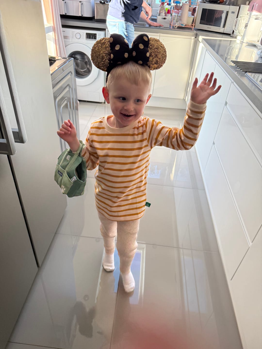 Customer photo review of Stripes Forever Gold Long Sleeve T-Shirt