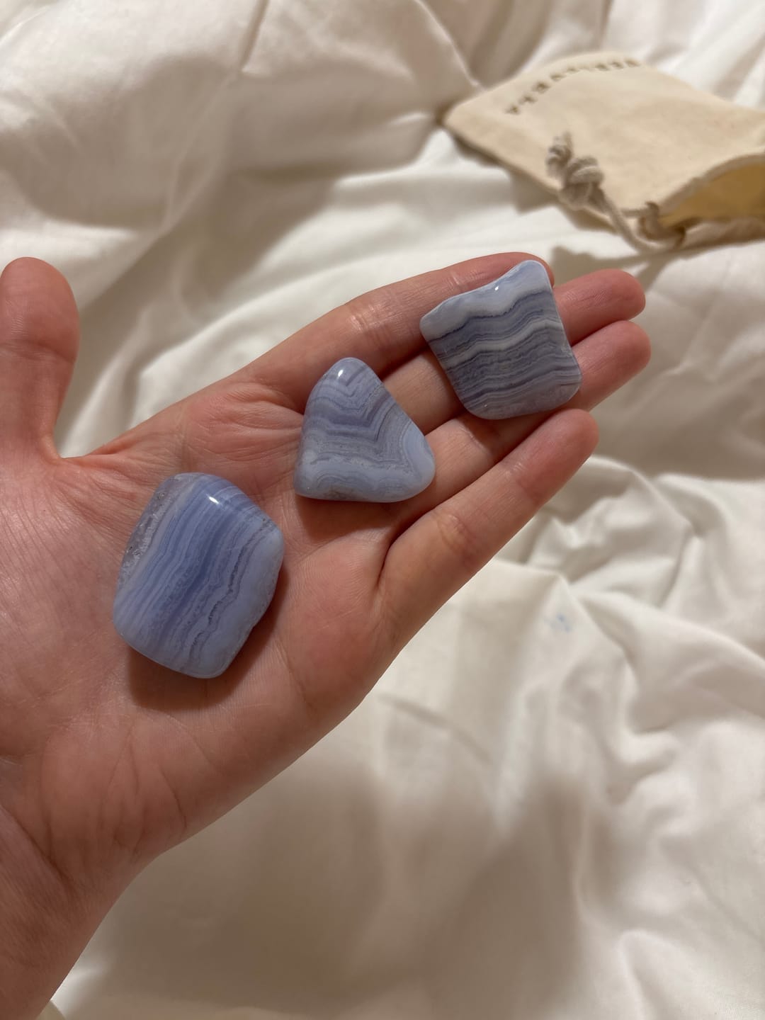 Customer photo review of Calcedonia azul Rodado "A" | Calma - Comunicación