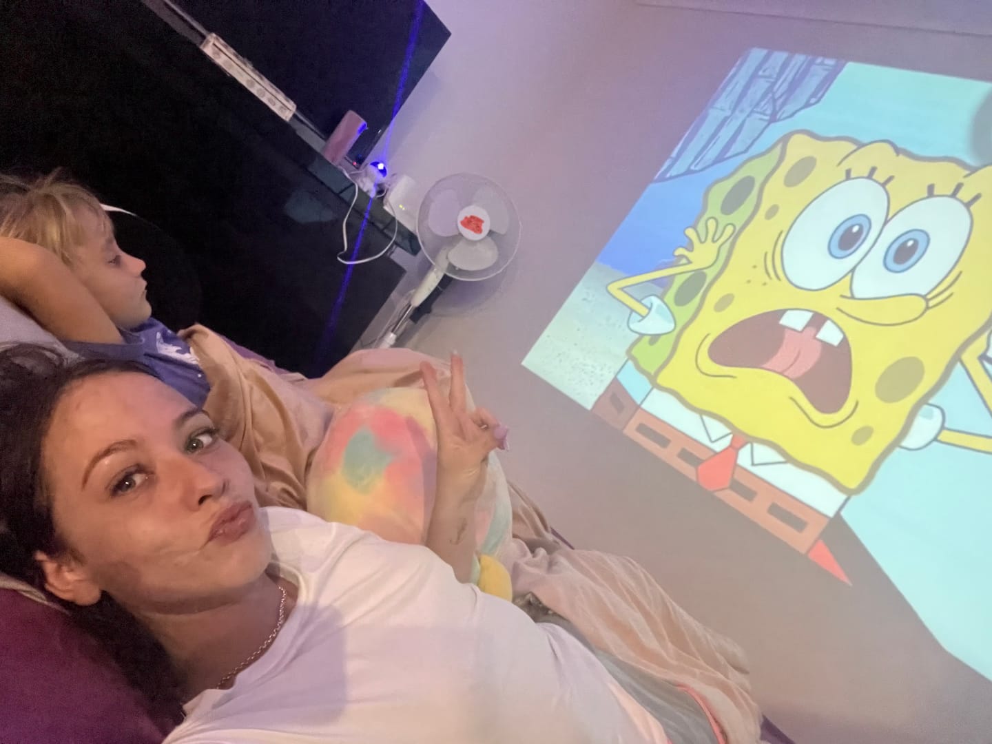 Customer photo review of MovieHub™ Ultra HD Projector + FREE Projector Screen