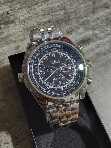 Customer photo review of Stainless Steel Wristwatch Sports Automatic — Silver | KIMLUD