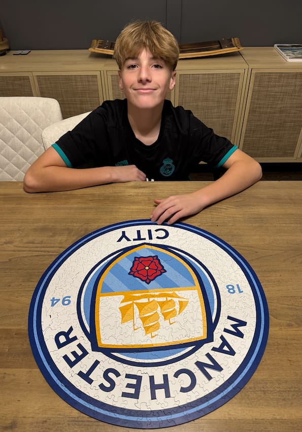 Customer photo review of Manchester City FC® Logo - Wooden Puzzle