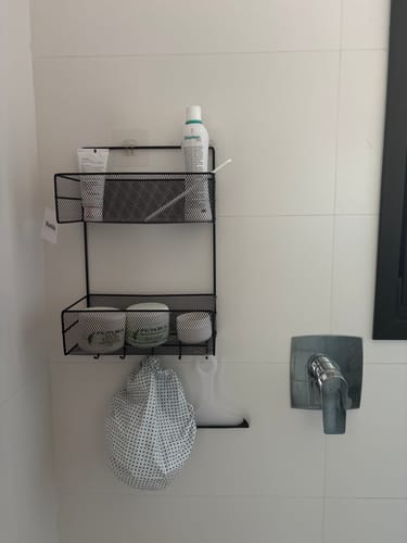 Customer photo review of Estante De Ducha Colgante Repisa De 2 Niveles Baño